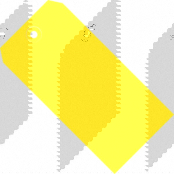 Blank Tag: 5-3/4'' High, Yellow, Synthetic Paper